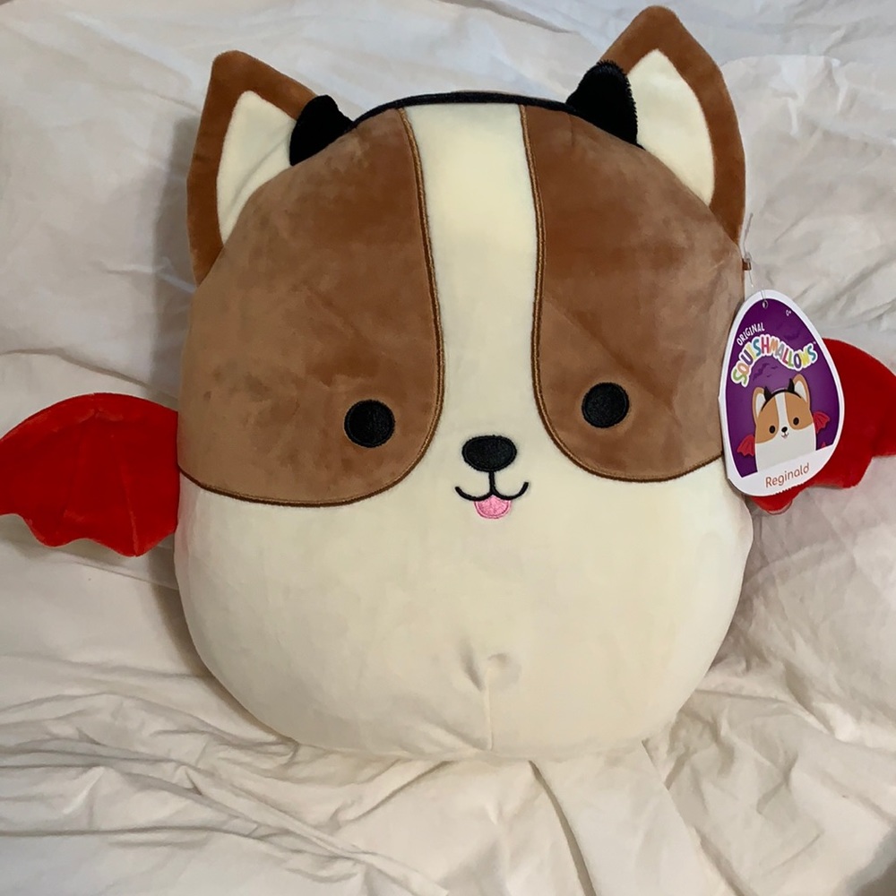 NWT 12” Reginald the Corgi Devil Halloween Squish